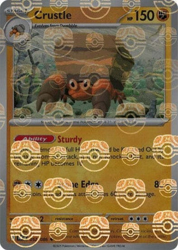 Black Bolt - 052/086 - Crustle - Master Ball Reverse Holo