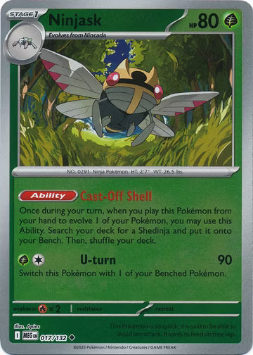 Mega Evolution - 017/132 - Ninjask - Reverse Holo