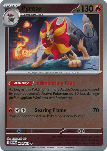 Mega Evolution - 024/132 - Pyroar - Reverse Holo
