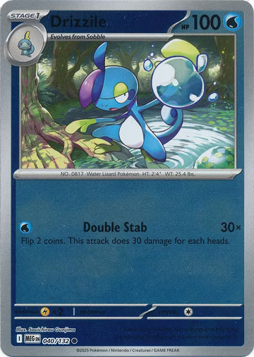 Mega Evolution - 040/132 - Drizzile - Reverse Holo