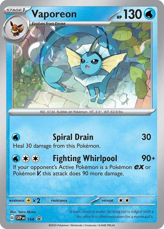Black Star Promos - SVP168 - Vaporeon - Holo