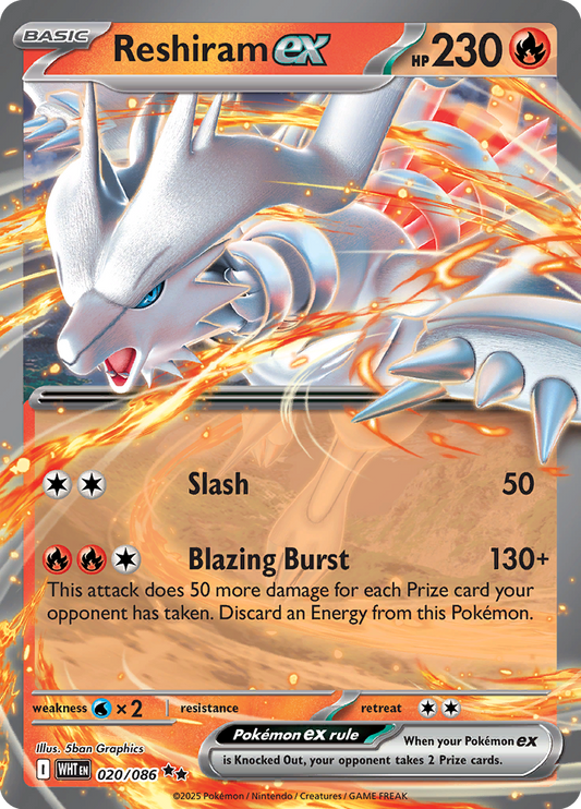 White Flare - 020/086 - Reshiram ex