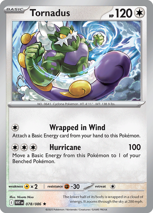White Flare - 078/086 - Tornadus - Holo
