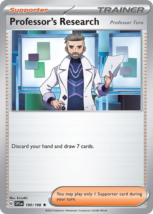 Scarlet & Violet - 190/198 - Professor's Research (Professor Turo) - Non Holo