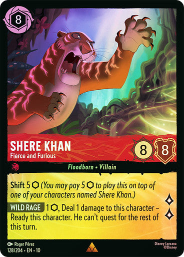 Whispers in the Well - 128/204 - Shere Khan - Fierce and Furious - Foil