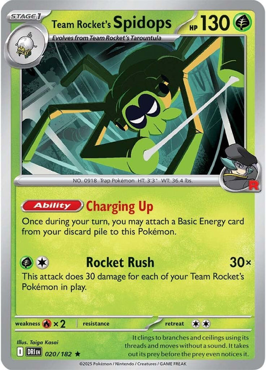 Destined Rivals - 020/182 - Team Rocket’s Spidops - Holo