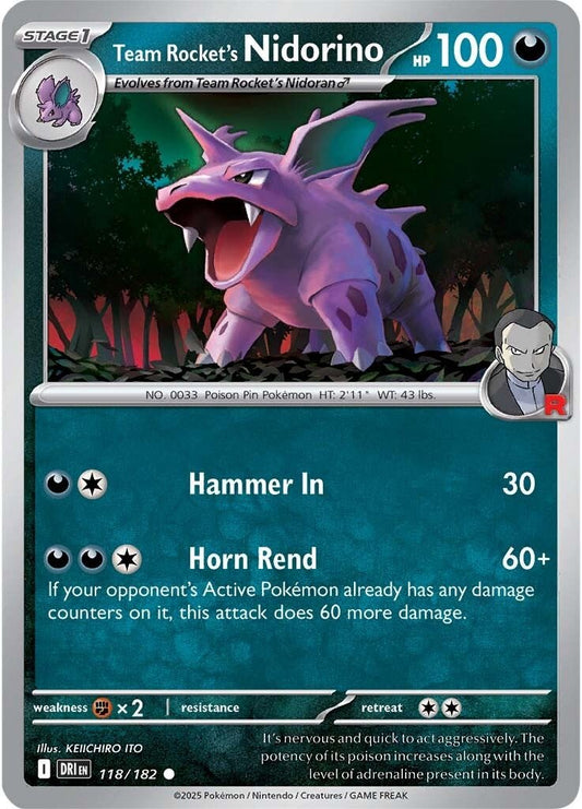 Destined Rivals - 118/182 - Team Rocket's Nidorino