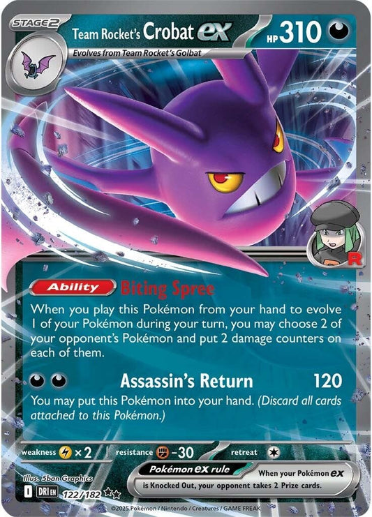 Destined Rivals - 122/182 - Team Rocket’s Crobat ex