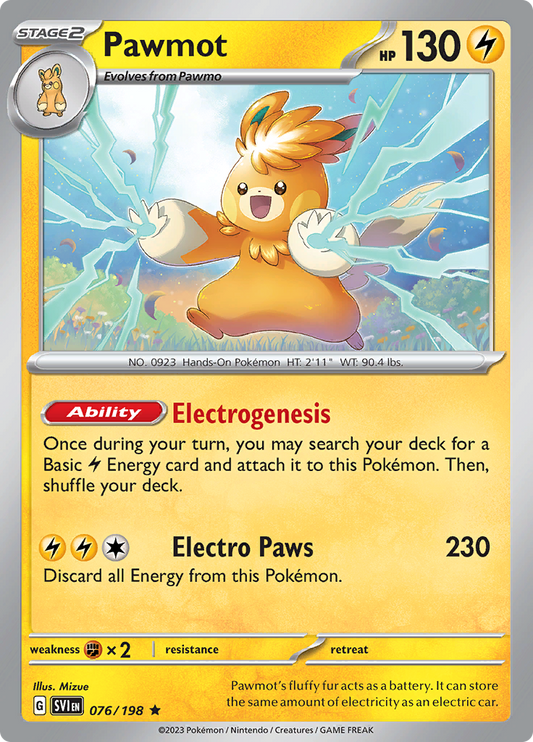 Scarlet & Violet - 076/198 - Pawmot - Non Holo