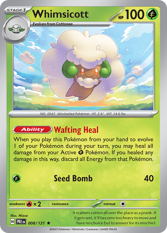 Prismatic Evolutions - 008/131 - Whimsicott - Holo