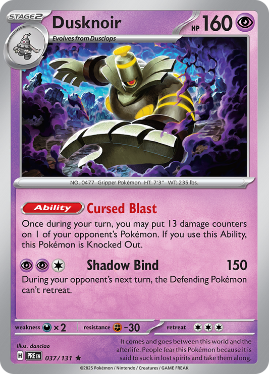 Prismatic Evolutions - 037/131 - Dusknoir - Holo