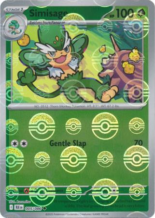 Black Bolt - 005/086 - Simisage - Poké Ball Reverse Holo