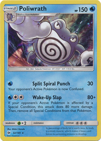 Sun & Moon - 032/149 - Poliwrath - Holo