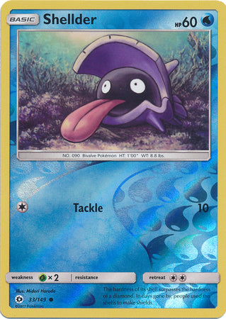Sun & Moon - 033/149 - Shellder - Reverse Holo