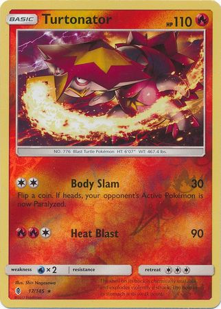 Guardians Rising - 017/145 - Turtonator - Reverse Holo