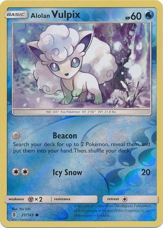 Guardians Rising - 021/145 - Alolan Vulpix - Reverse Holo