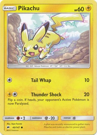 Burning Shadows - 040/147 - Pikachu