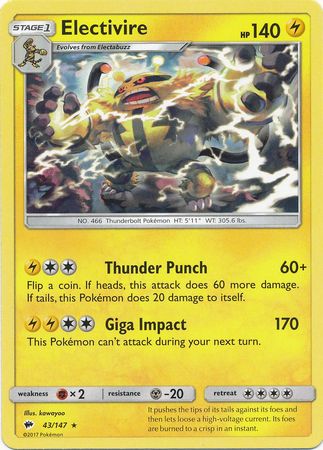 Burning Shadows - 043/147 - Electivire