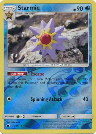 Crimson Invasion - 016/111 - Starmie - Reverse Holo