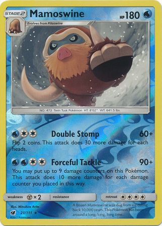 Crimson Invasion - 021/111 - Mamoswine - Reverse Holo