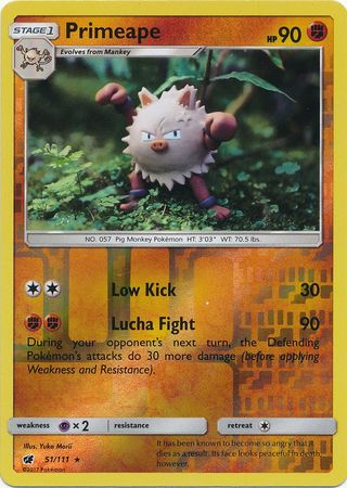 Crimson Invasion - 051/111 - Primeape - Reverse Holo