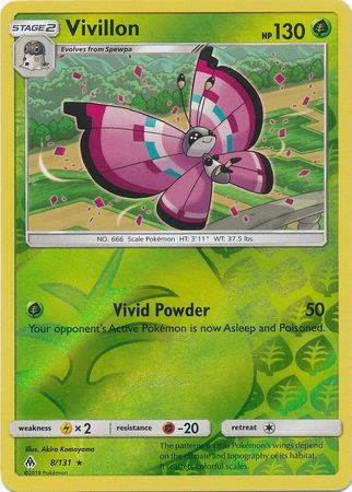Forbidden Light - 008/131 - Vivillon - Reverse Holo
