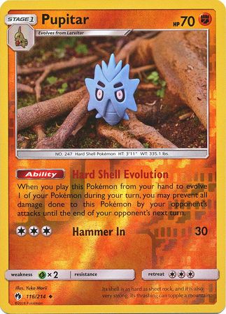 Lost Thunder - 116/214 - Pupitar - Reverse Holo