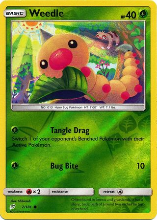 Team Up - 002/181 - Weedle - Reverse Holo