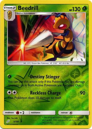 Team Up - 005/181 - Beedrill - Reverse Holo
