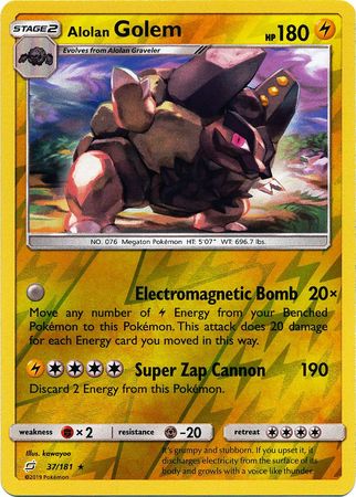 Team Up - 037/181 - Alolan Golem - Reverse Holo