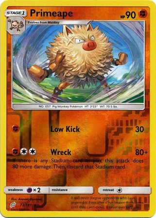 Team Up - 072/181 - Primeape - Reverse Holo