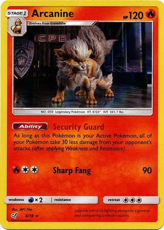 Detective Pikachu - 06/18 - Arcanine - Holo