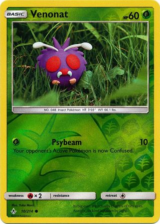 Unbroken Bonds - 010/214 - Venonat - Reverse Holo