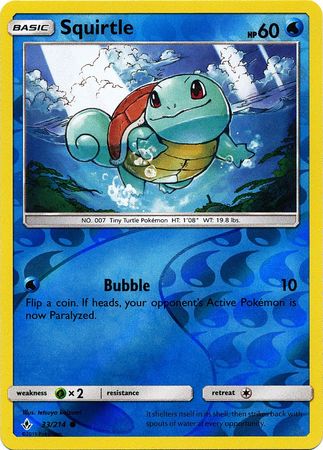 Unbroken Bonds - 033/214 - Squirtle - Reverse Holo