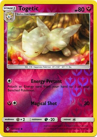 Unbroken Bonds - 137/214 - Togetic - Reverse Holo