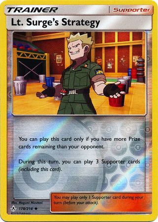 Unbroken Bonds - 178/214 - Lt. Surge's Strategy - Reverse Holo