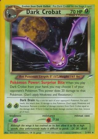 Neo Destiny - 002/105 - Dark Crobat - Holo