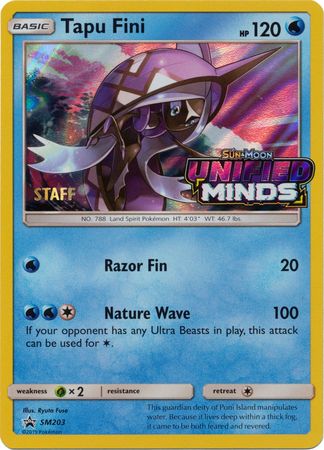 Black Star Promos - SM203 - Tapu Fini - Pre-Release Holo