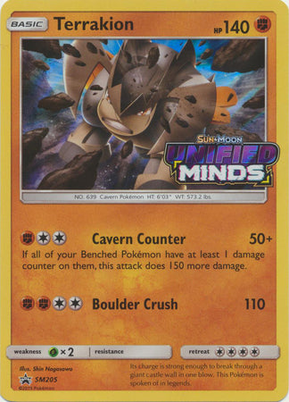 Black Star Promos - SM205 - Terrakion - Pre-Release Holo