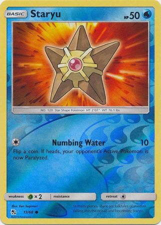 Hidden Fates - 013/068 - Staryu - Reverse Holo