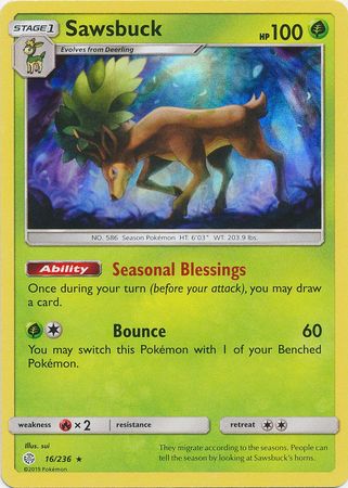 Cosmic Eclipse - 016/236 - Sawsbuck - Holo