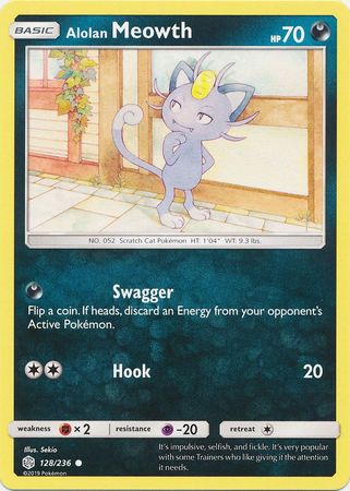 Cosmic Eclipse - 128/236 - Alolan Meowth