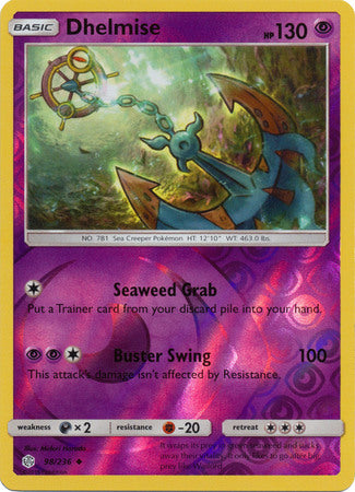 Cosmic Eclipse - 098/236 - Dhelmise - Reverse Holo