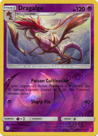 Cosmic Eclipse - 092/236 - Dragalge - Reverse Holo