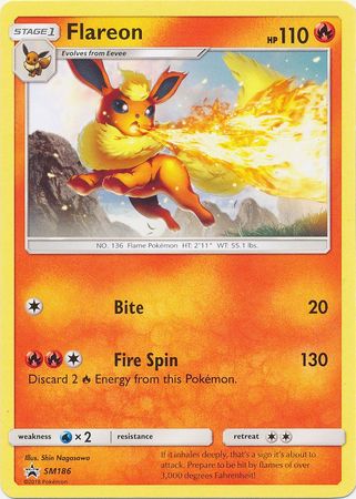 Black Star Promos - SM186 - Flareon - Holo