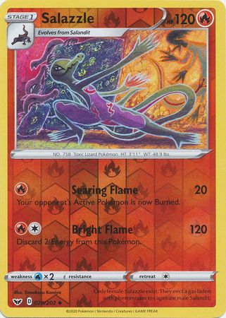 Sword & Shield - 028/202 - Salazzle - Reverse Holo