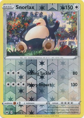 Sword & Shield - 140/202 - Snorlax - Reverse Holo