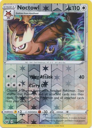 Sword & Shield - 144/202 - Noctowl - Reverse Holo