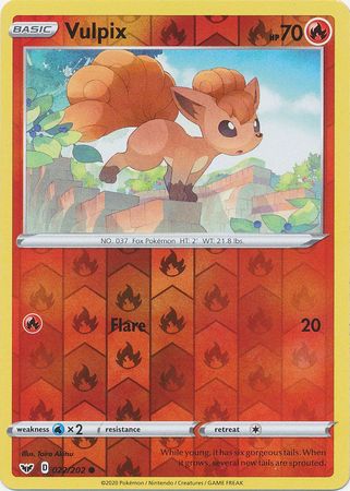 Sword & Shield - 022/202 - Vulpix - Reverse Holo
