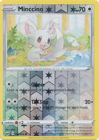 Sword & Shield - 145/202 - Minccino - Reverse Holo